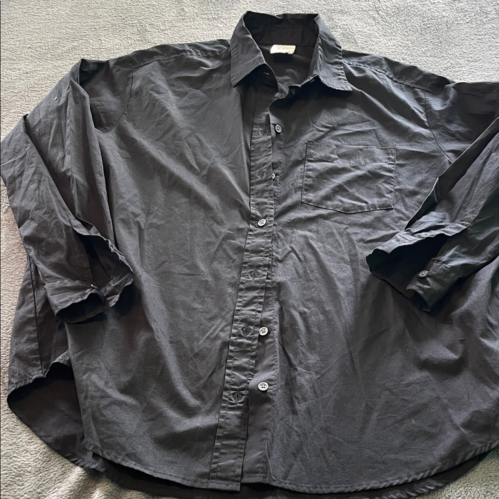Gap midnight black button down shirt